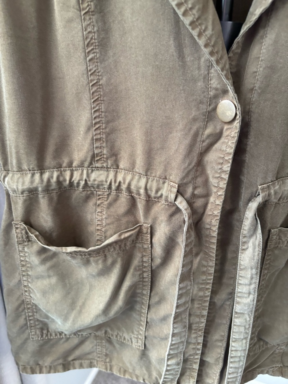 SANCTUARY Olive Green Utility Tie Vest Gorpcore Safari Military Chic M - Picture 3 of 8